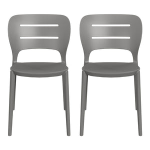 Patio Stacking Dining Side Chair (Set of 2)