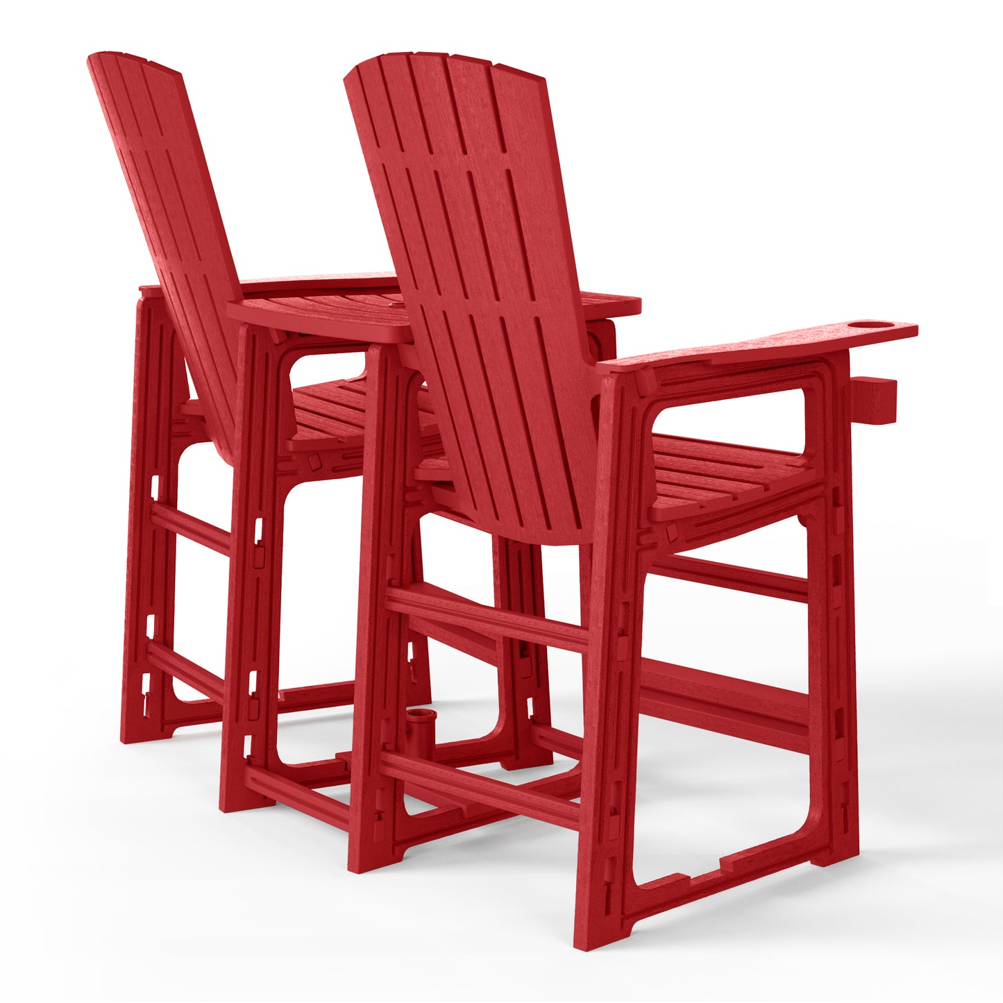 Snap’n Lock Adirondack Balcony Two-Chair Set with Connecting Wedge Table (No Tools or Hardware Required)