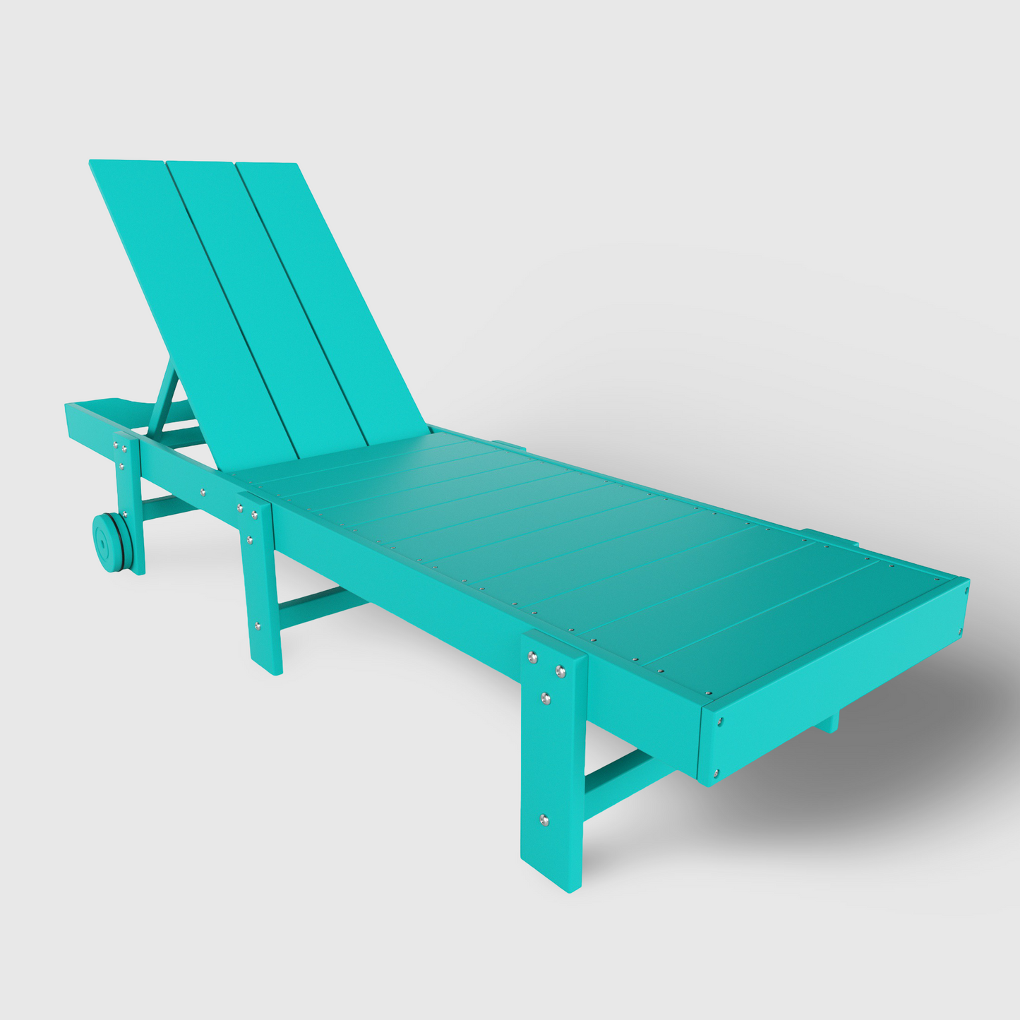 POLYTRENDS™ Malibu Modern All-Weather Outdoor Reclining Sun Lounger With Wheels