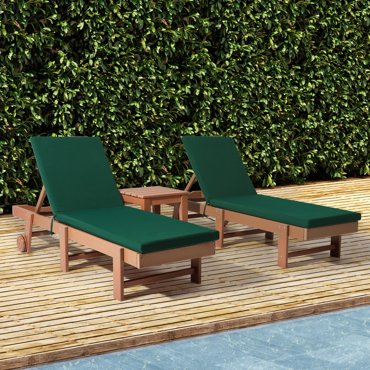 Outdoor Chaise Lounge Chair Cushions Set of 2