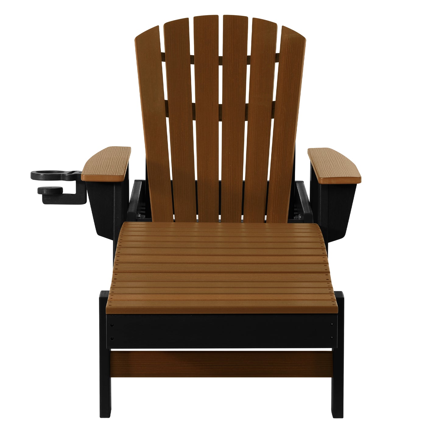 Heritage Ridge Adirondack Chaise Lounge with Arms and Wheels With Cup Holder
