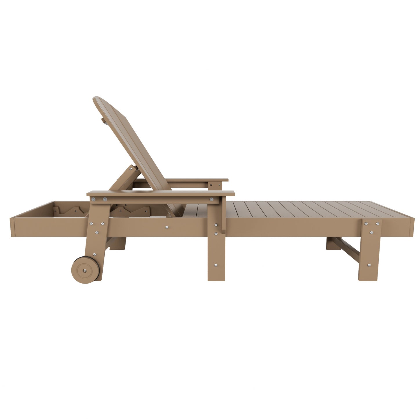 Chatham All-Weather Outdoor Adirondack Reclining Sun Lounger With Arms Rests & Wheels