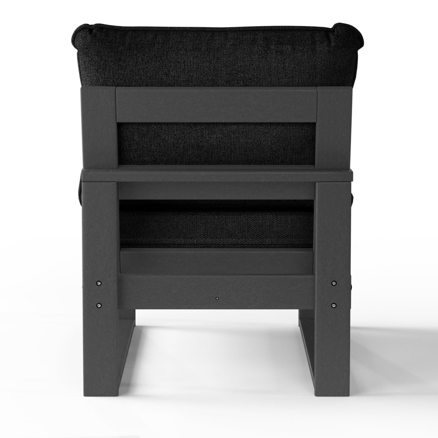 Signature All-Weather Outdoor Modular Deep Seating Cushioned Side Chair (Center Sectional Seat)