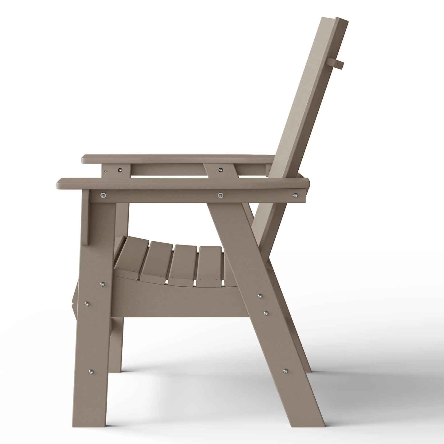 Malibu Modern All-Weather Outdoor Contoured Adirondack Dining Chair
