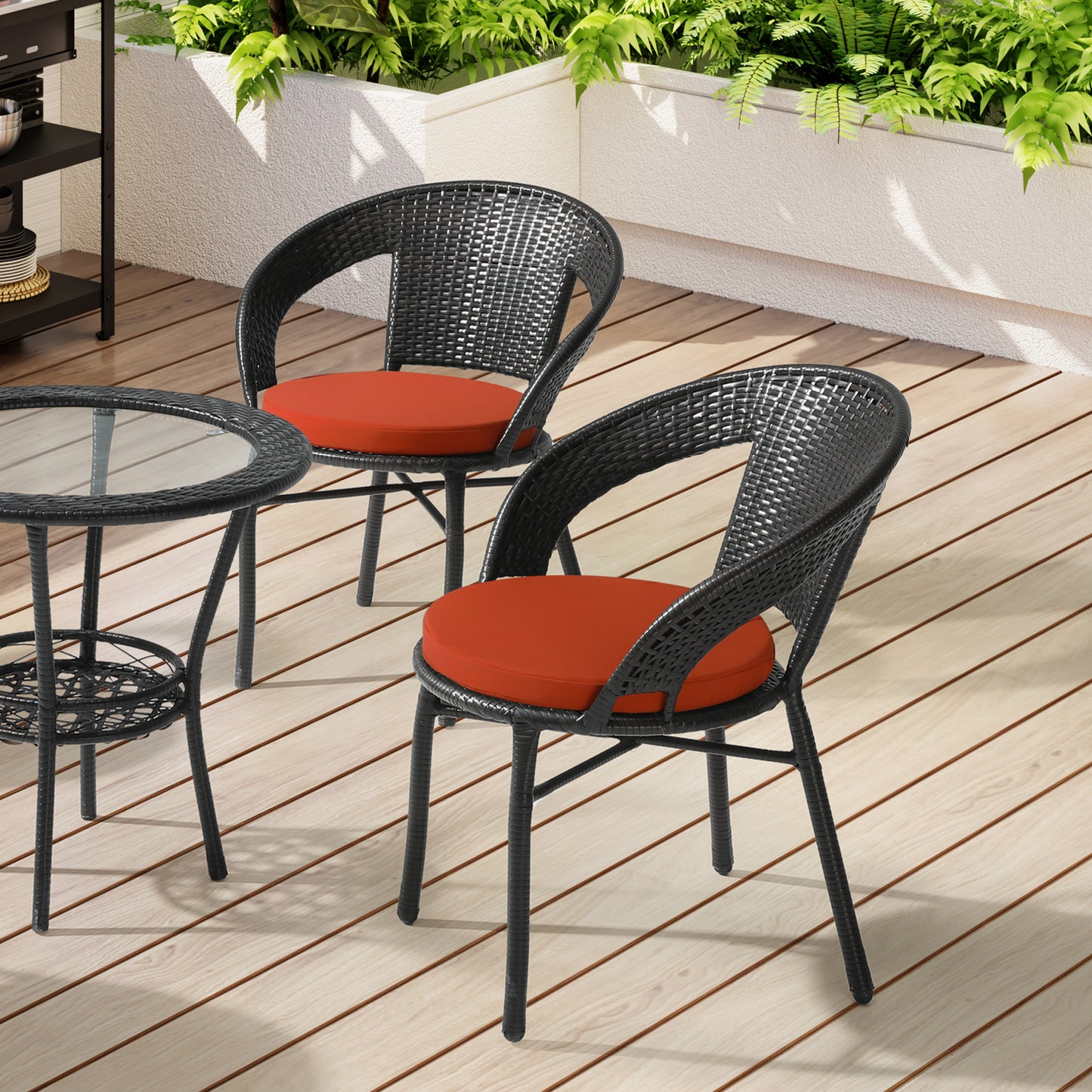 Outdoor Patio Kitchen Dining Chair Seat Cushions Set of 4