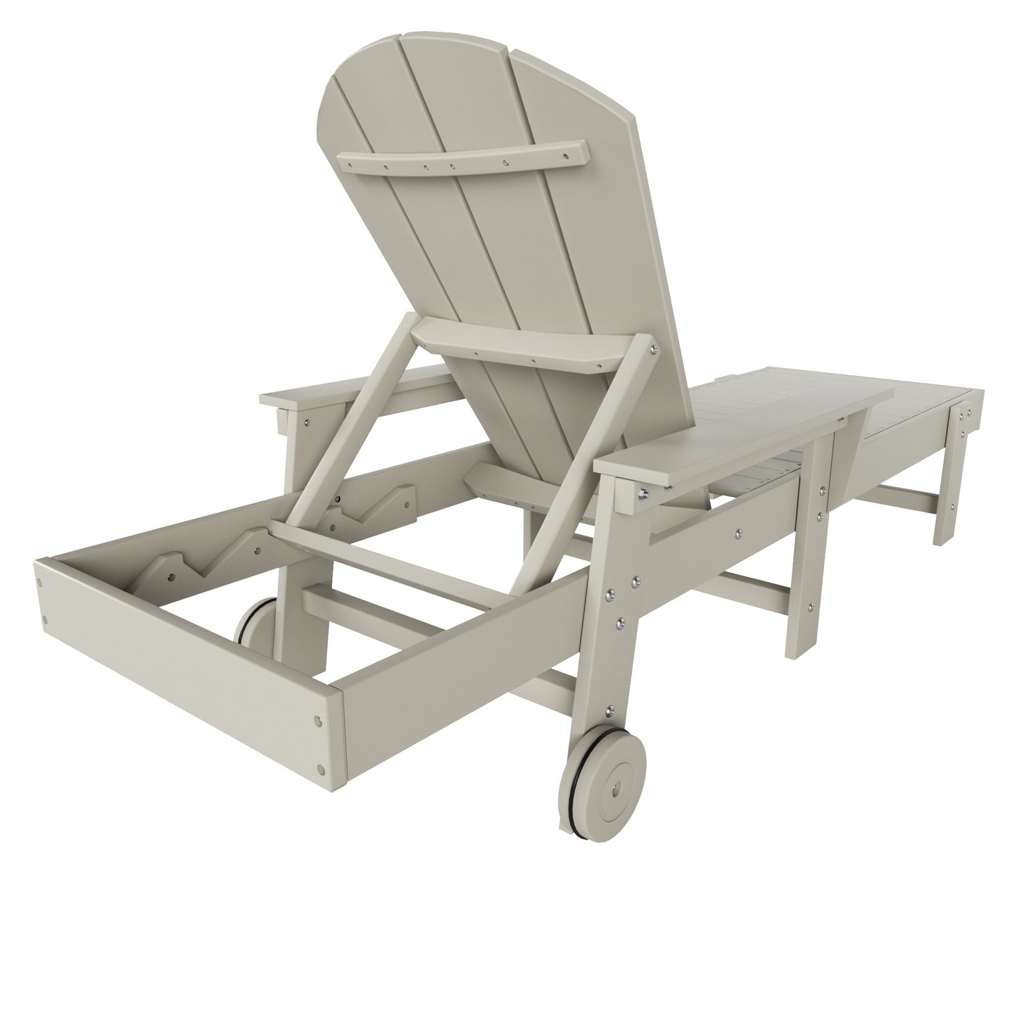 Chatham All-Weather Outdoor Adirondack Reclining Sun Lounger With Arms Rests & Wheels