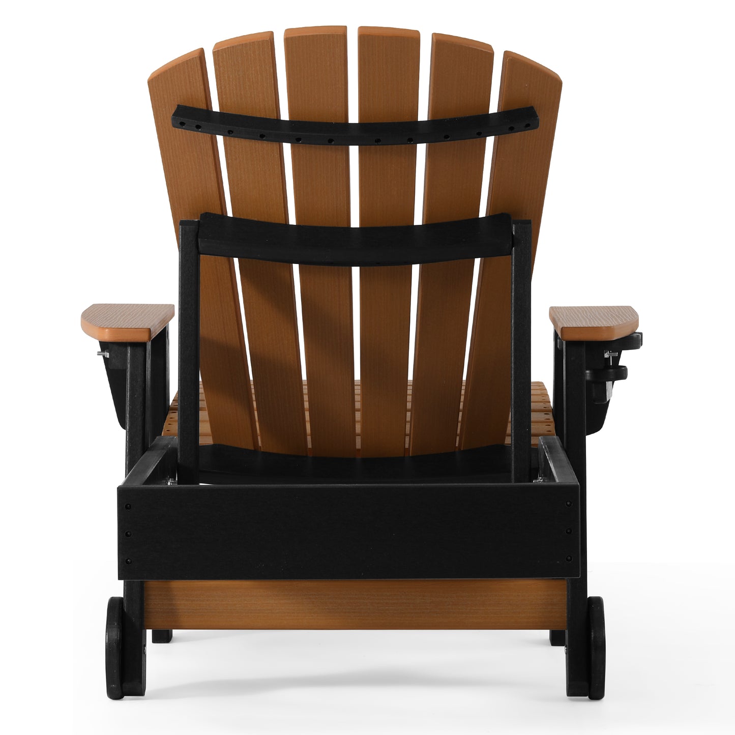 Heritage Ridge Adirondack Chaise Lounge with Arms and Wheels With Cup Holder
