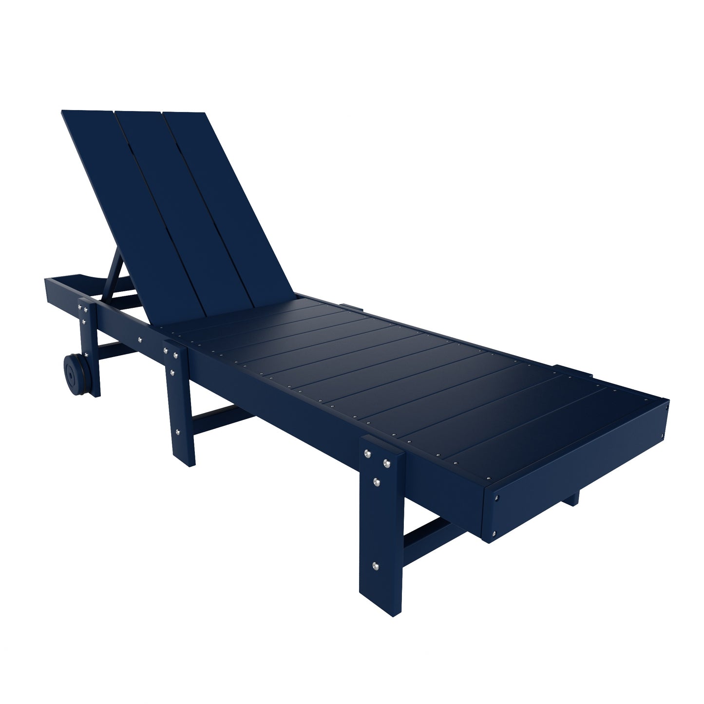 Malibu Modern All-Weather Outdoor Reclining Sun Lounger With Wheels