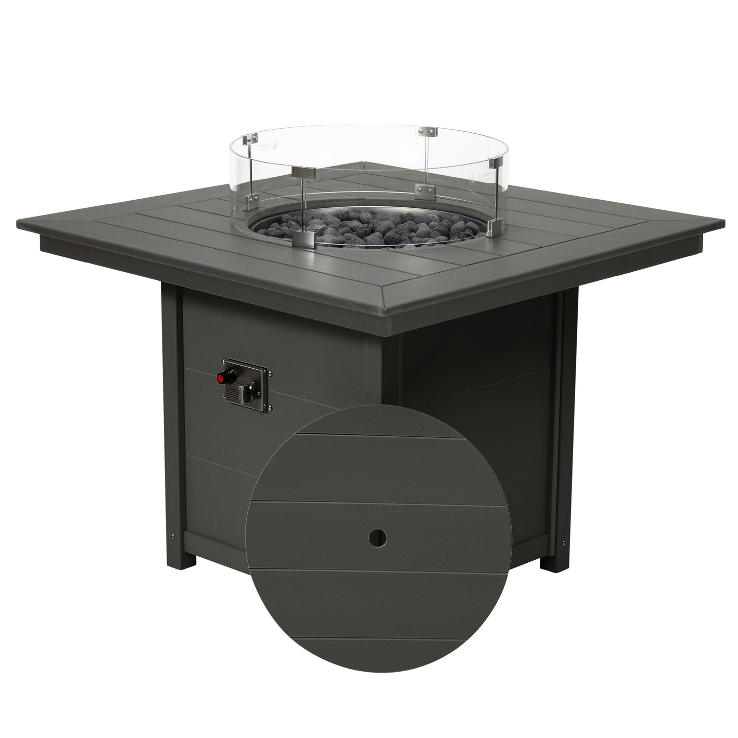 Sedona Square 42" Dining Fire Pit Table