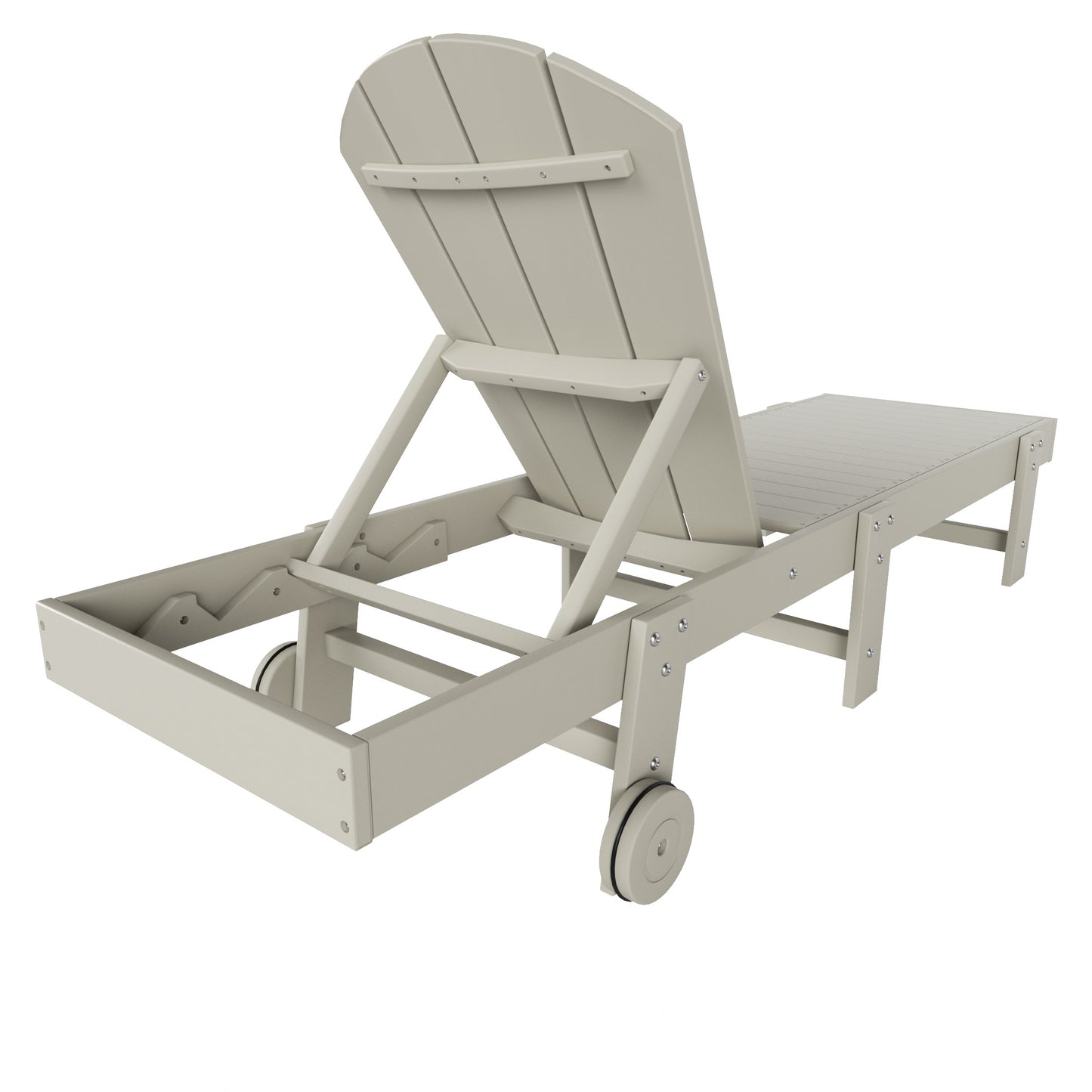 Chatham All-Weather Outdoor Adirondack Reclining Sun Lounger With Wheels