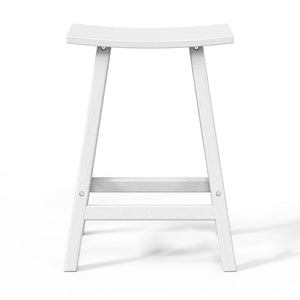 Stockholm All-Weather Outdoor Saddle Counter Stool (24" Height)