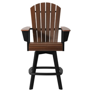 Heritage Ridge Adirondack Swivel Bar Chair With Cup Holder
