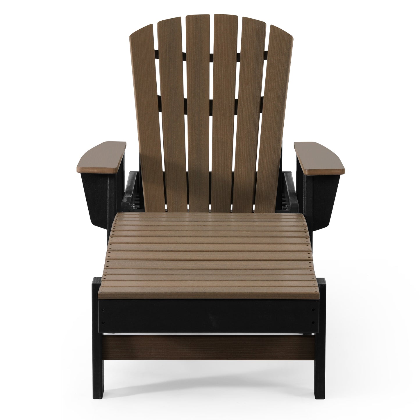 Heritage Ridge Adirondack Chaise Lounge with Arms and Wheels With Cup Holder