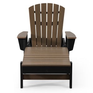 Heritage Ridge Adirondack Chaise Lounge with Arms and Wheels With Cup Holder