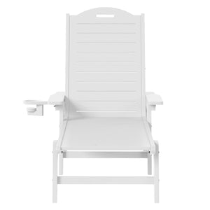 Santa Barbara Reclining Chaise Lounge with Cup Holder and Wheels