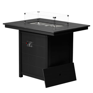 Sedona Rectangular 34" X 46" Counter Fire Pit Table