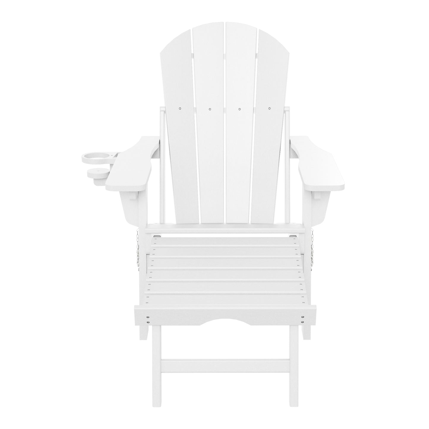 Chatham Folding Adjustable Adirondack Chair with Cup Holder and Hideaway Ottoman