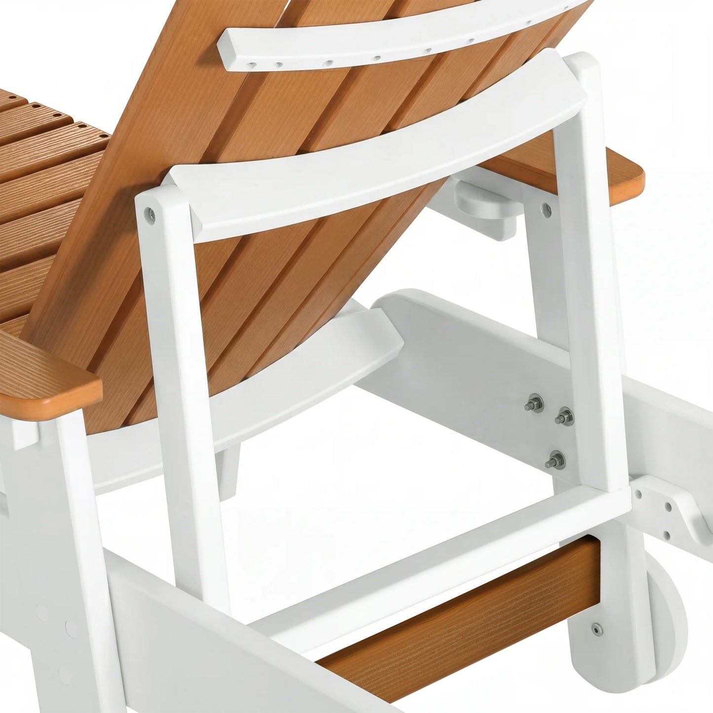 Heritage Ridge Adirondack Chaise Lounge with Arms and Wheels With Cup Holder