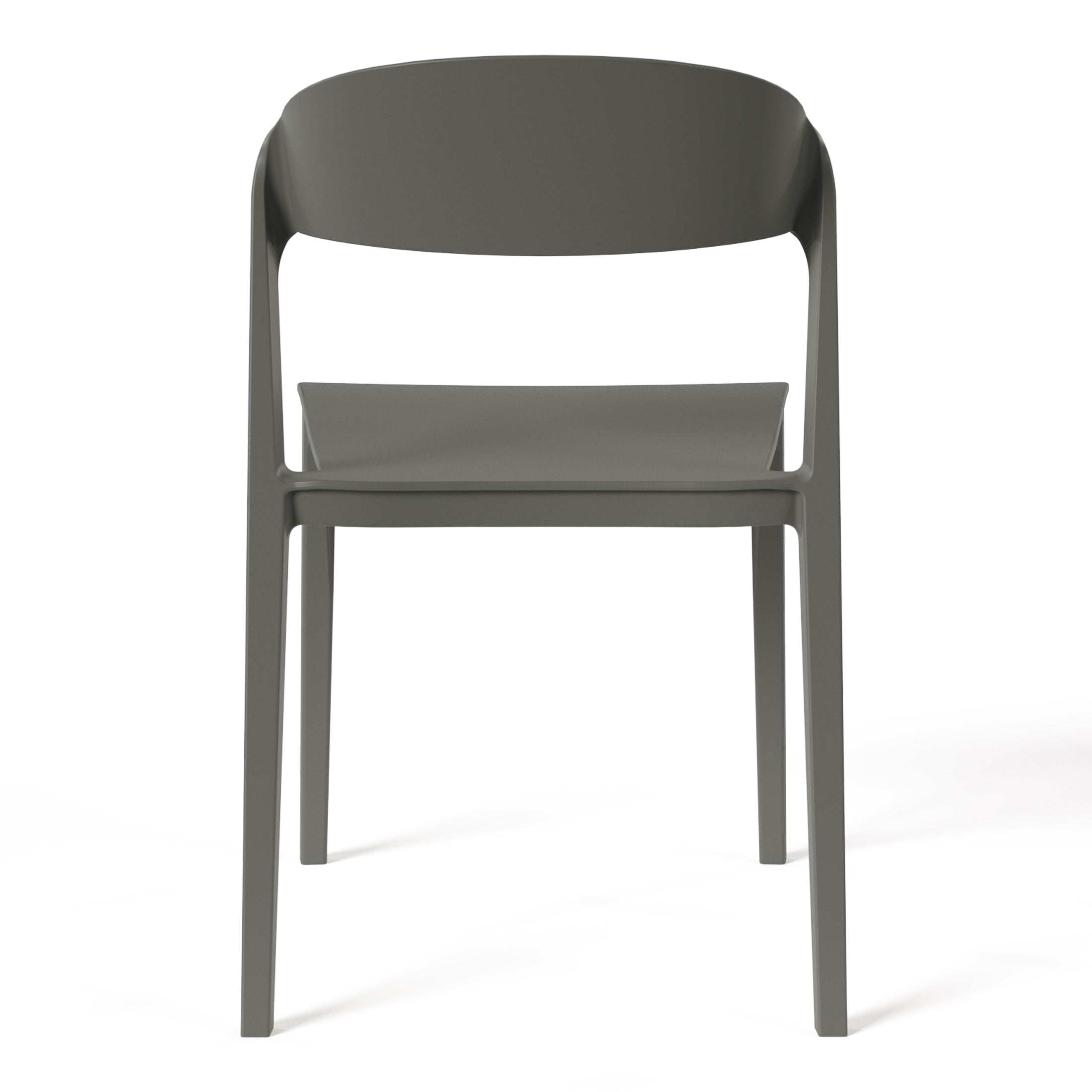 Patio Stacking Dining Side Chair (Set of 2)