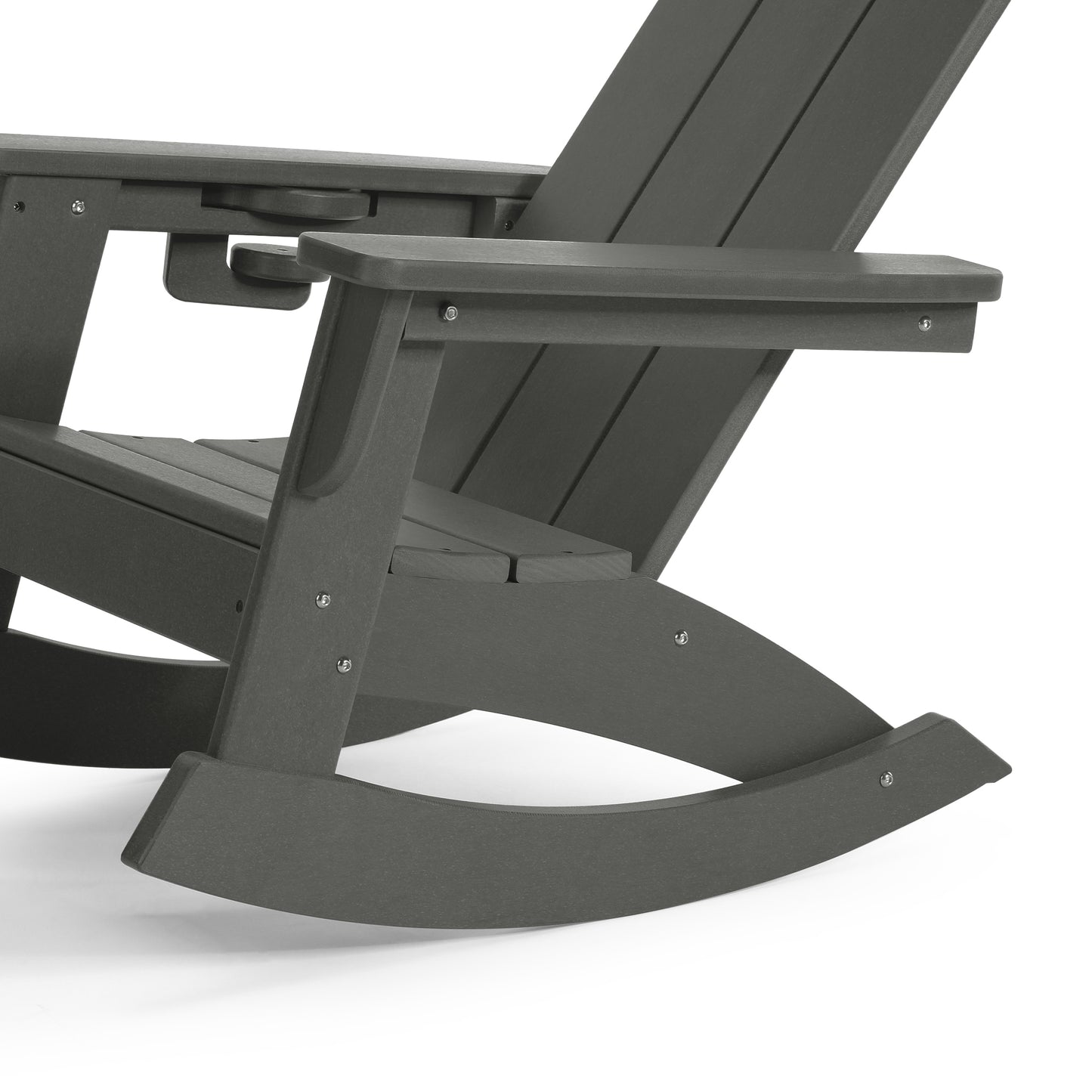 Tiny Terraces Kids Modern Adirondack Rocking Chair with Cup Holder (Set of 2)