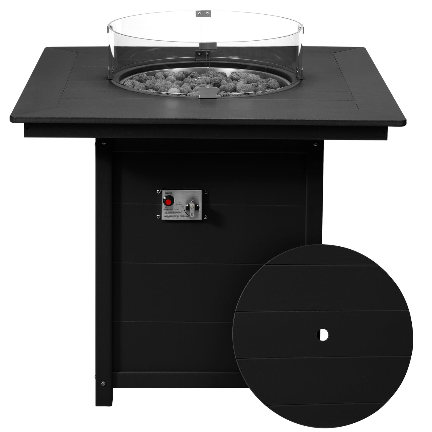 Sedona Square 42" Counter Fire Pit Table