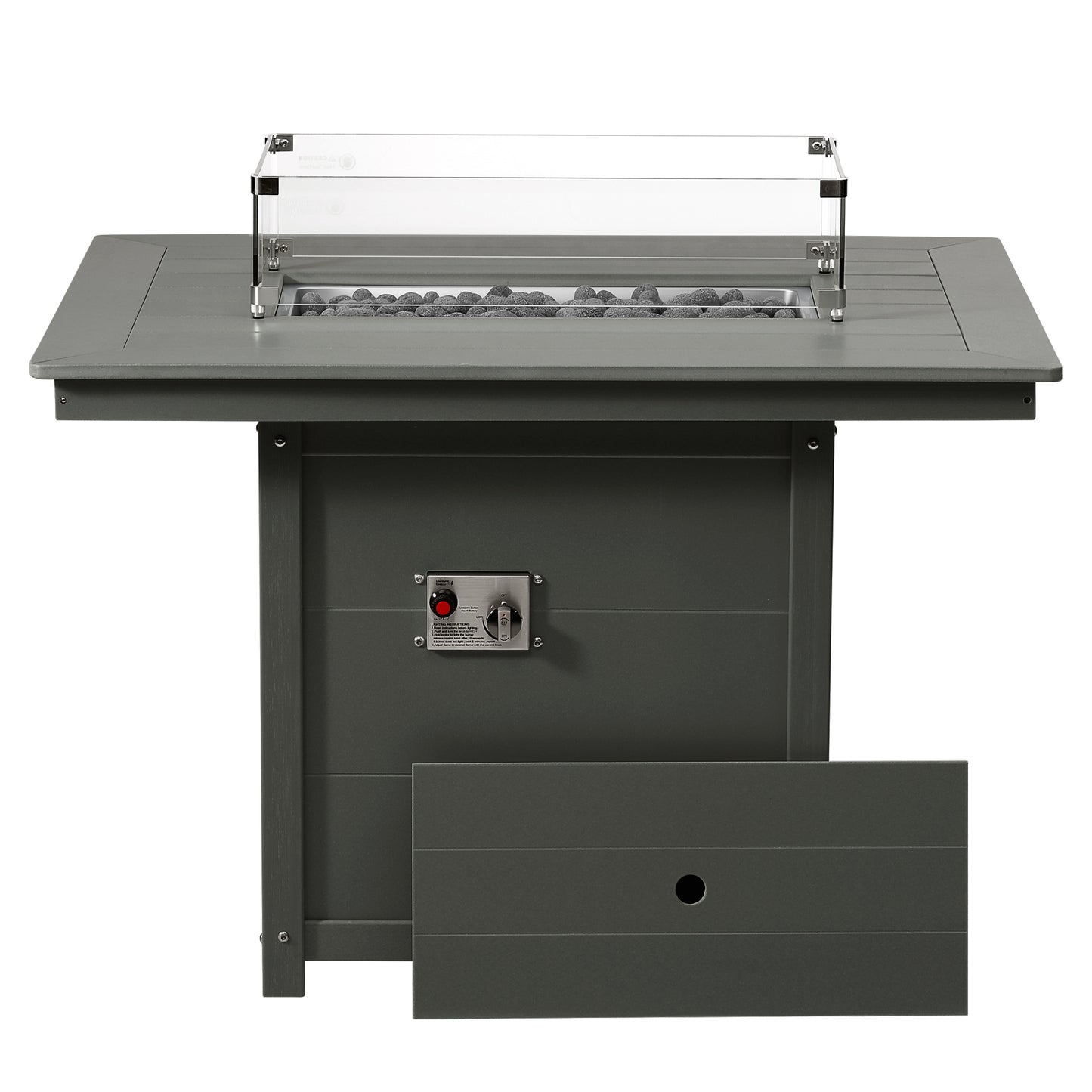 Sedona Rectangular 34" X 46" Dining Fire Pit Table