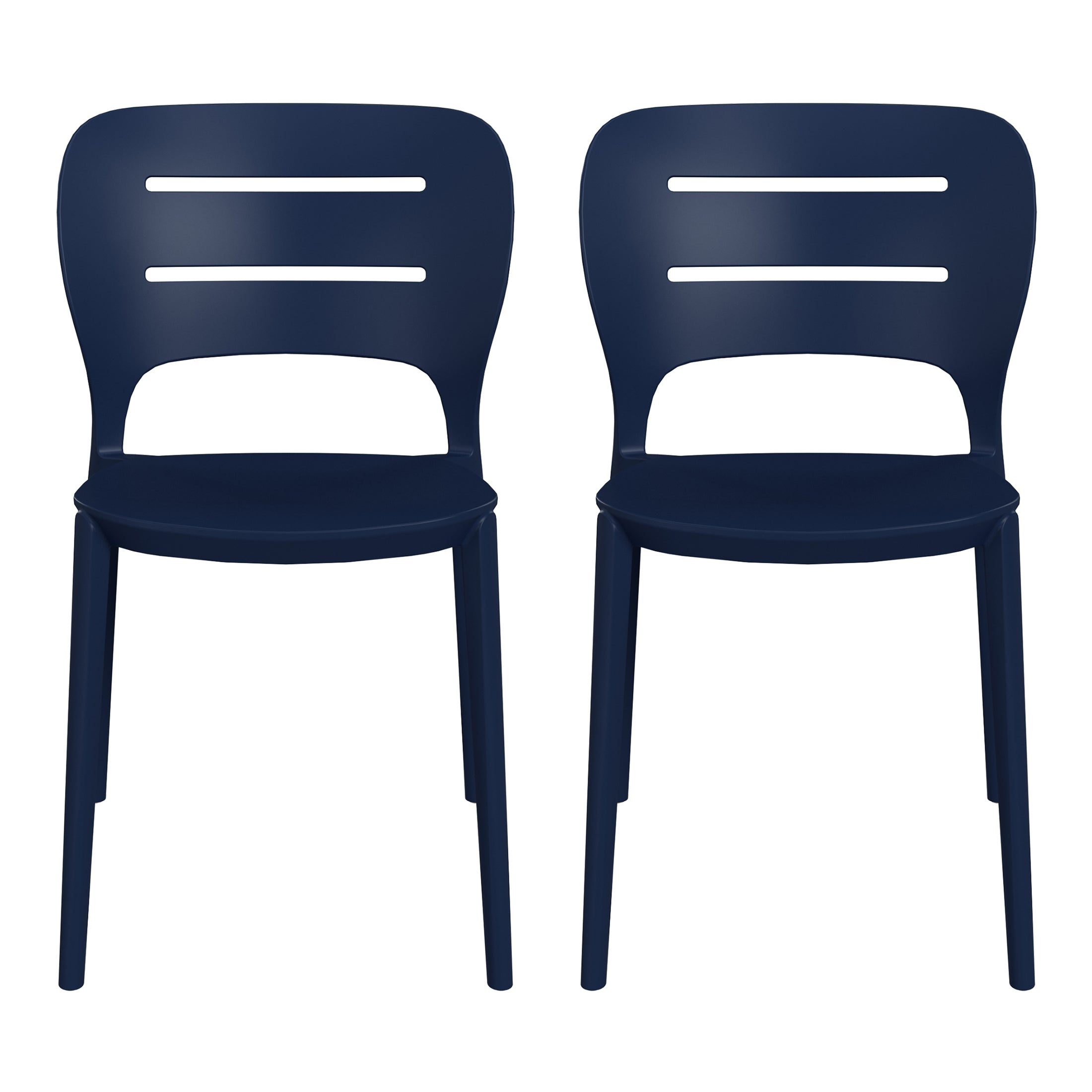 Patio Stacking Dining Side Chair (Set of 2)