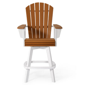 Heritage Ridge Adirondack Swivel Bar Chair With Cup Holder