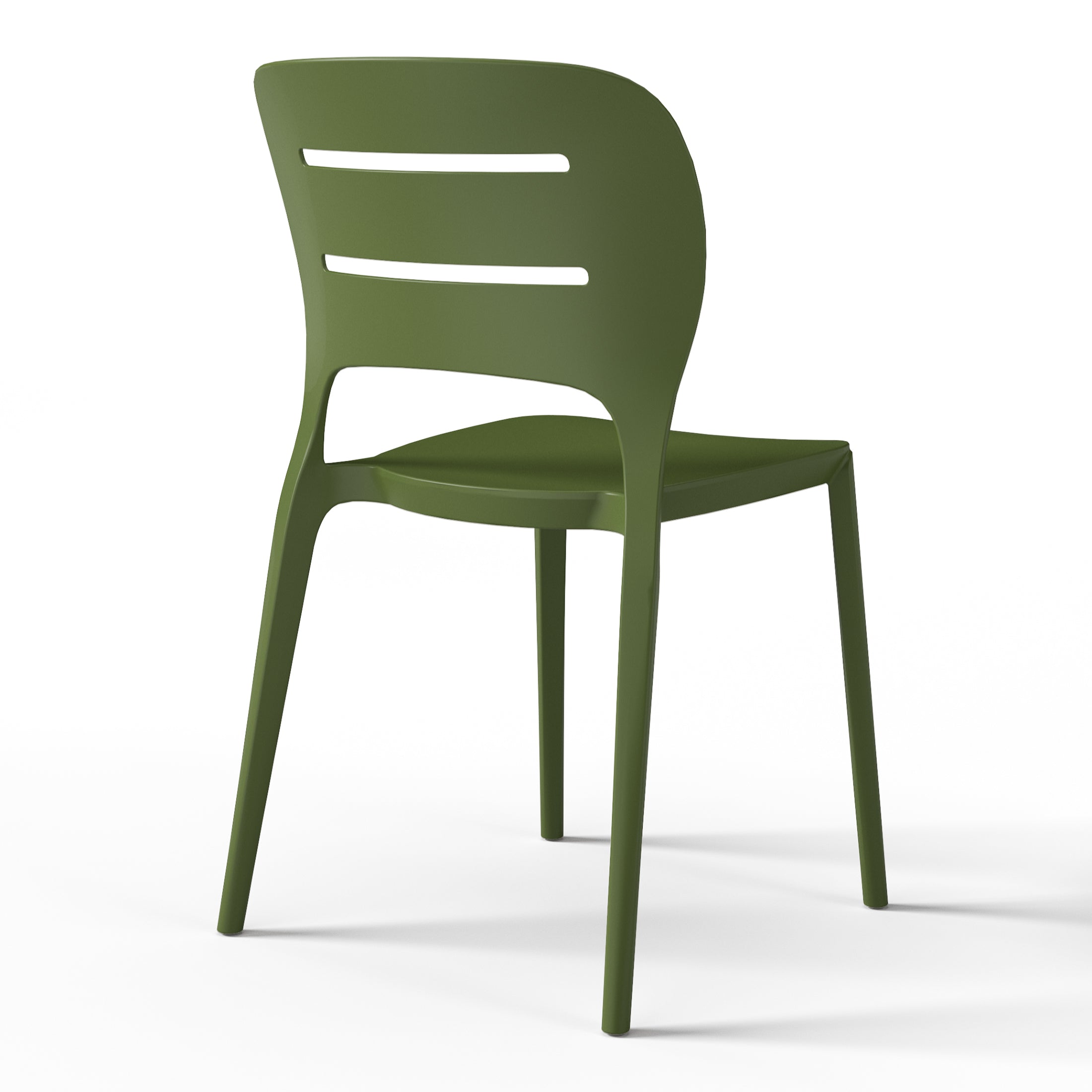 Patio Stacking Dining Side Chair (Set of 2)
