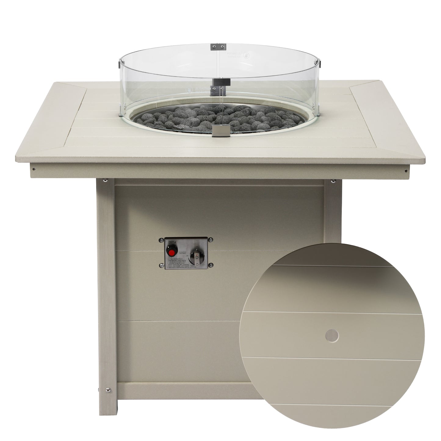 Sedona Square 42" Dining Fire Pit Table