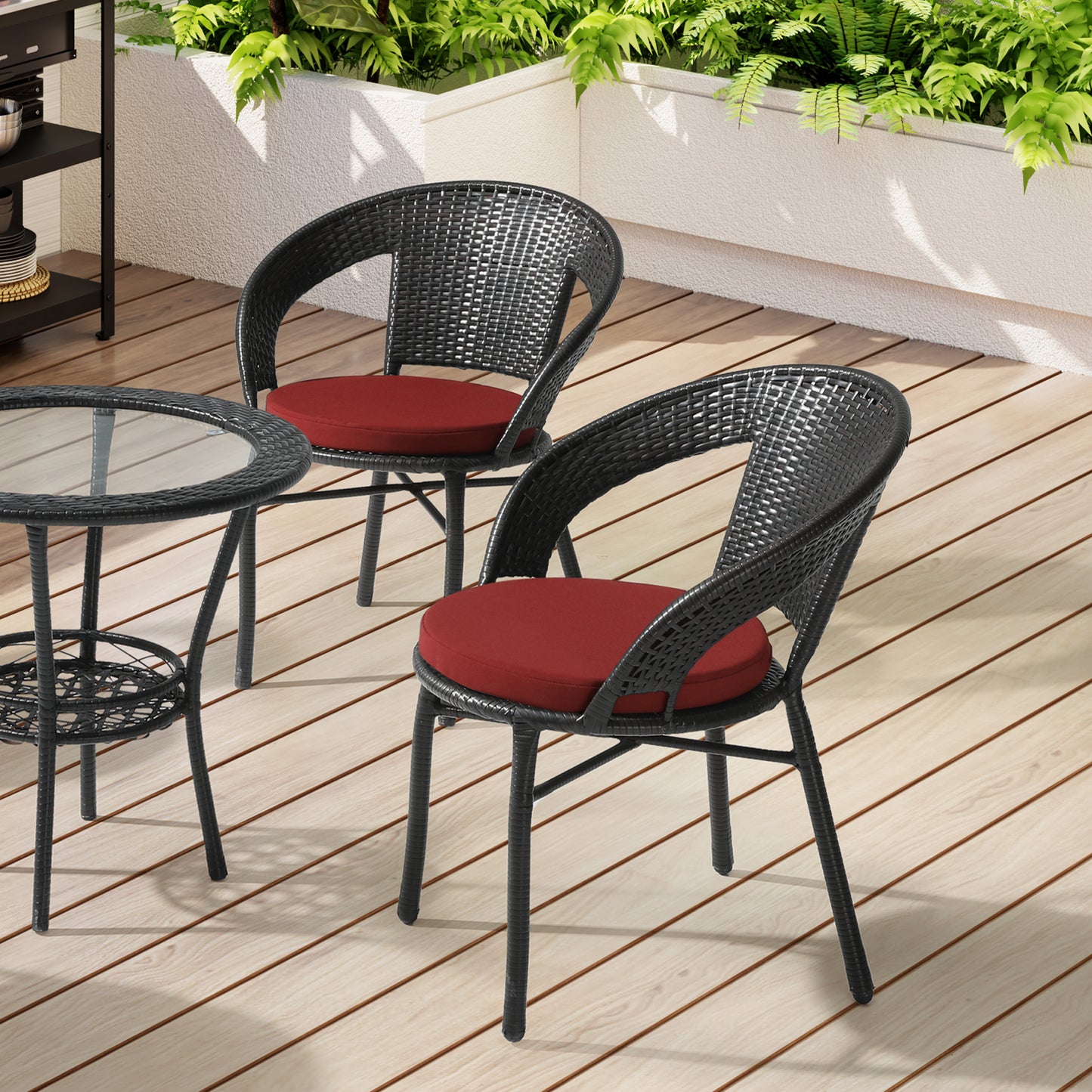 Outdoor Patio Kitchen Dining Chair Seat Cushions Set of 4