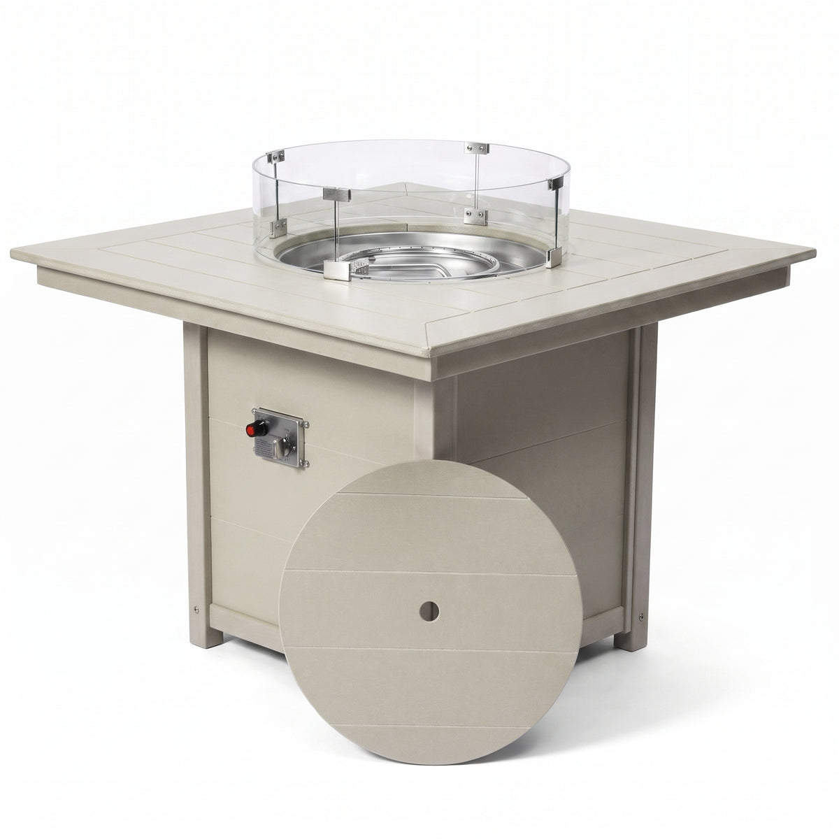 Sedona Square 42" Dining Fire Pit Table