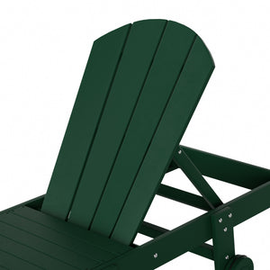 Chatham All-Weather Outdoor Adirondack Reclining Sun Lounger With Wheels