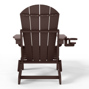 Chatham Folding Adjustable Adirondack Chair with Cup Holder and Hideaway Ottoman