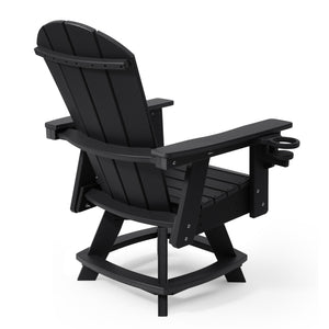 Adirondack Swivel Dining Chair with Cup Holder With Cup Holder