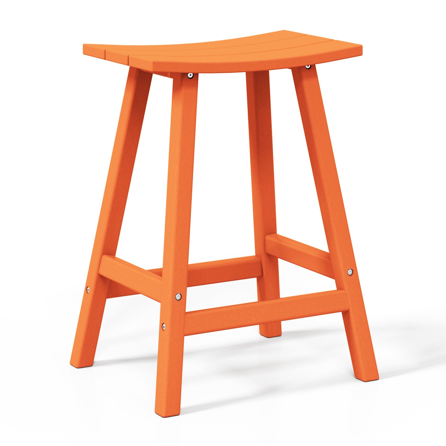 Stockholm All-Weather Outdoor Saddle Counter Stool (24" Height)