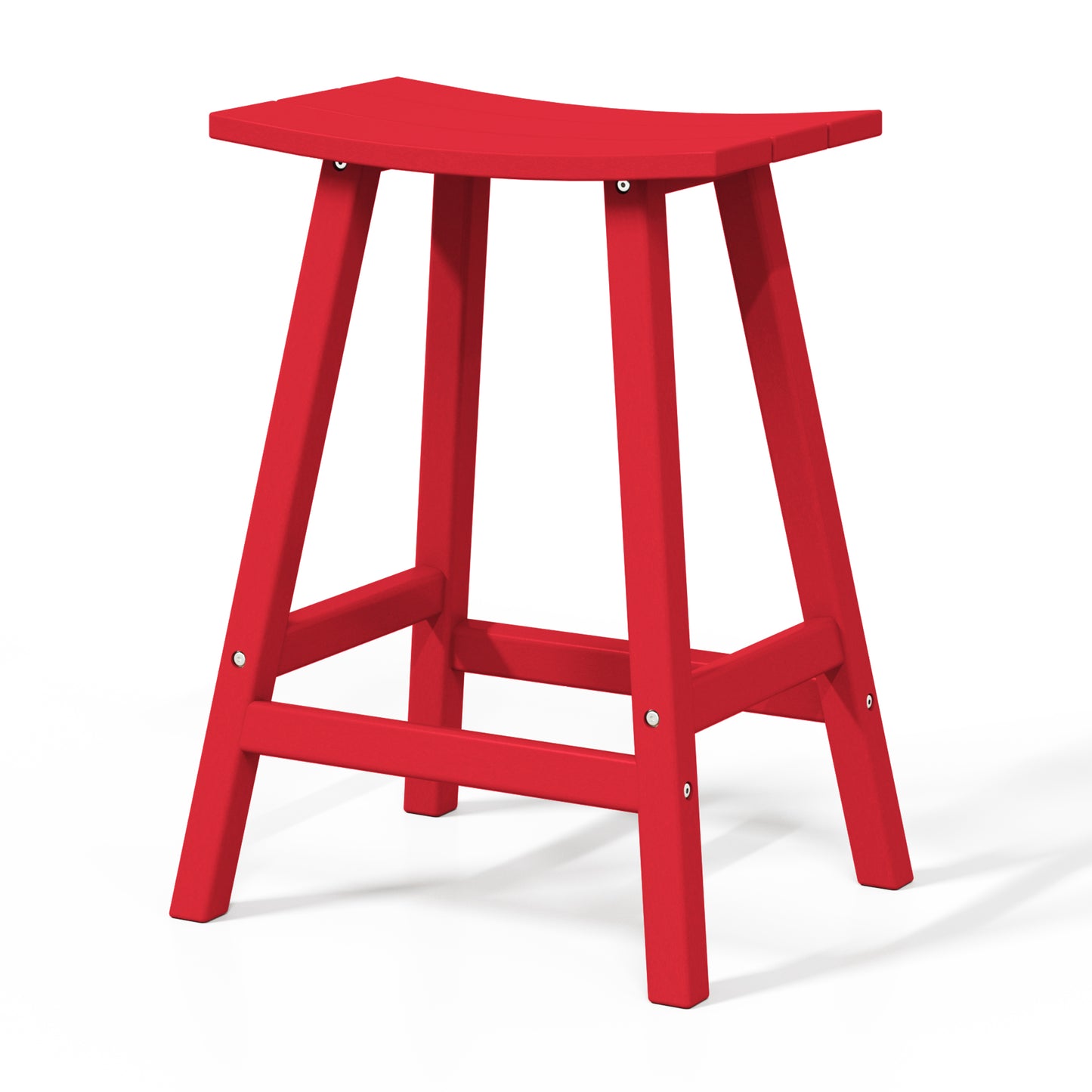 Stockholm All-Weather Outdoor Saddle Counter Stool (24" Height)