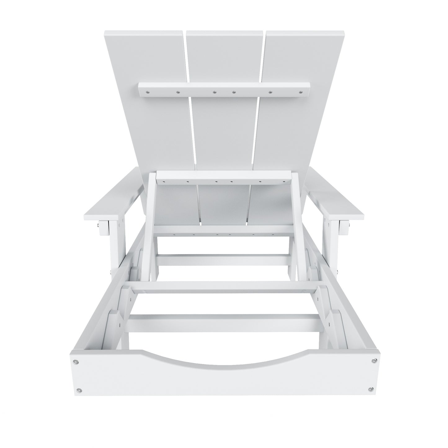 Malibu Modern All-Weather Outdoor Reclining Sun Lounger With Arm Rests & Wheels