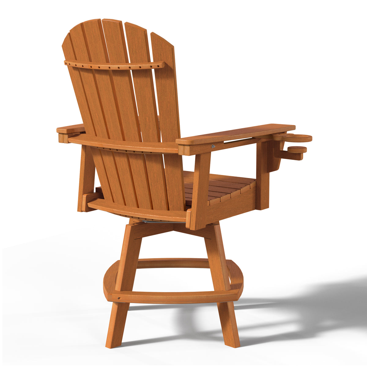 Heritage Ridge Adirondack Swivel Counter Chair With Cup Holder