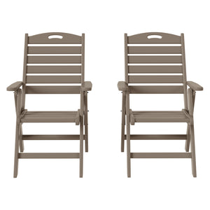 Aarhus Folding High back Dining Chair (Set of 2)
