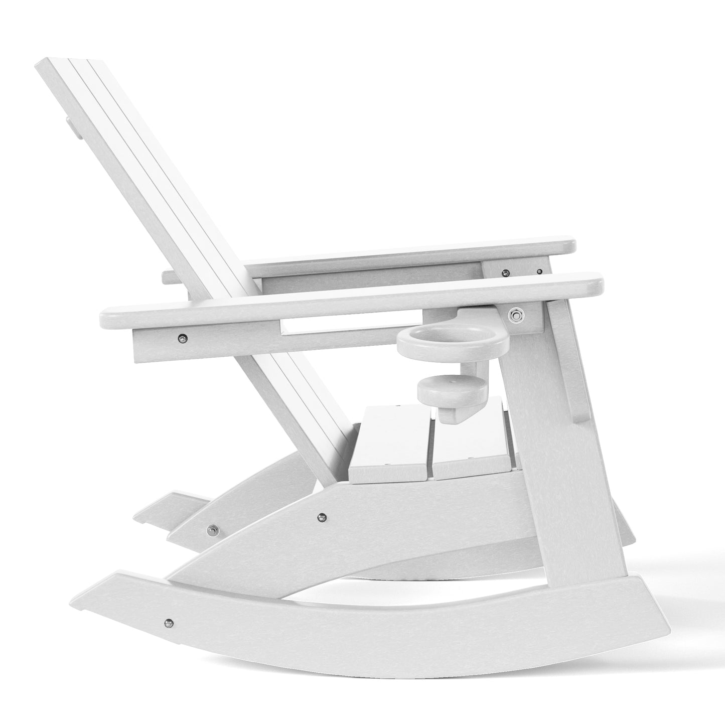 Tiny Terraces Kids Modern Adirondack Rocking Chair with Cup Holder (Set of 2)