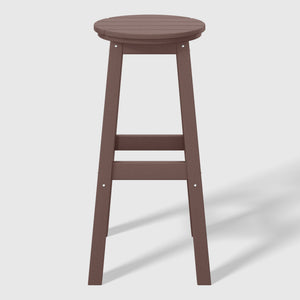 Stockholm All-Weather Outdoor Round Bar Stool (29" Height)