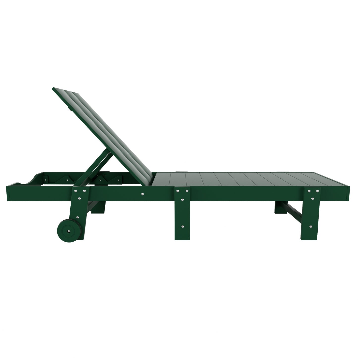 Malibu Modern All-Weather Outdoor Reclining Sun Lounger With Wheels