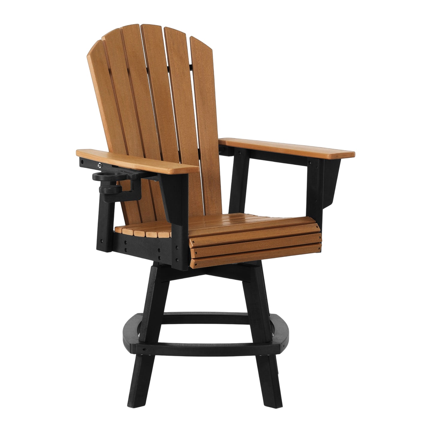 Heritage Ridge Adirondack Swivel Counter Chair With Cup Holder