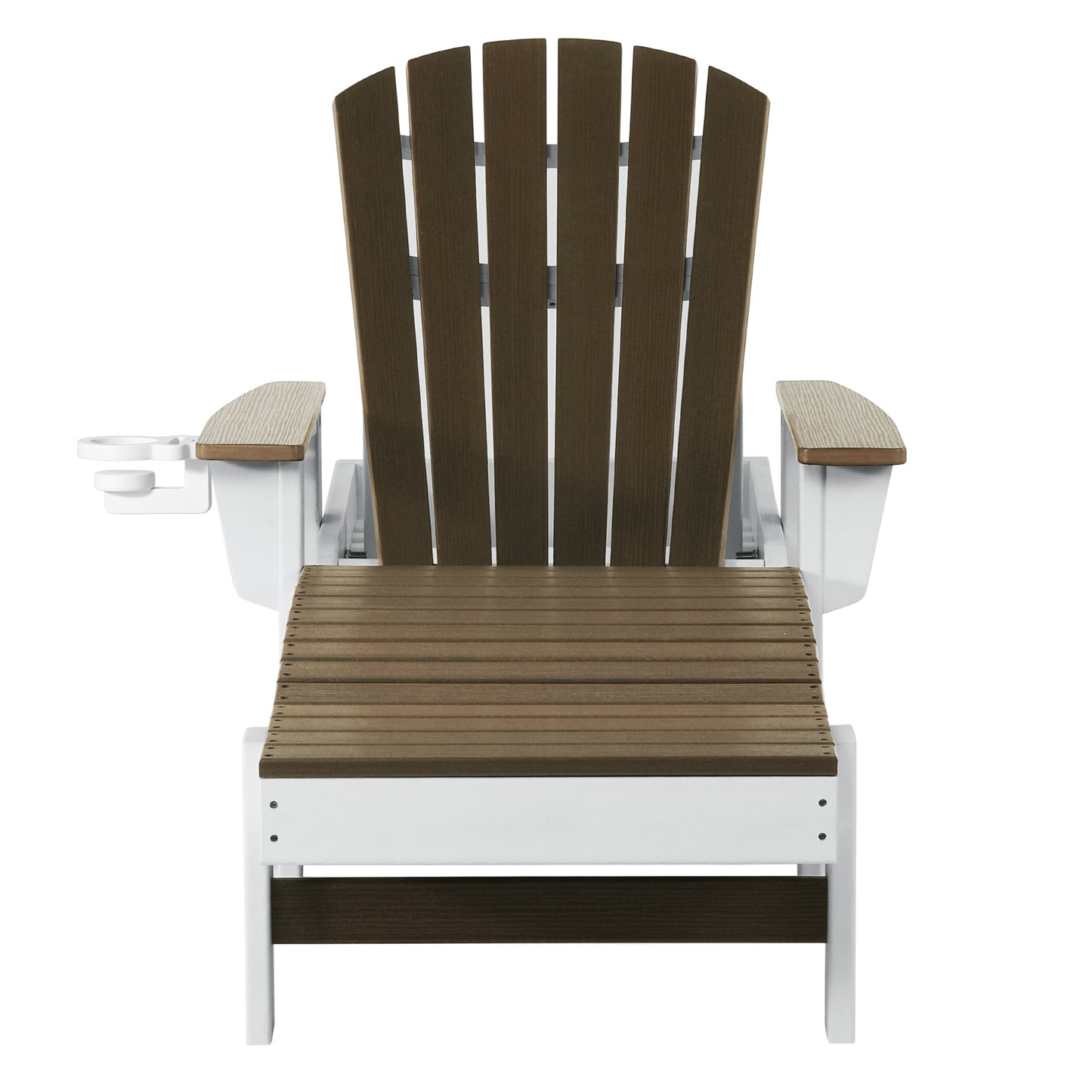 Heritage Ridge Adirondack Chaise Lounge with Arms and Wheels With Cup Holder