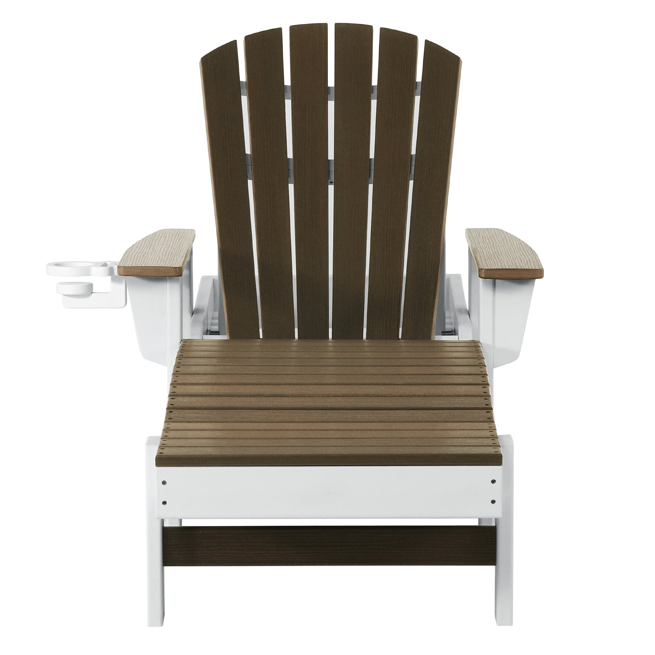 Heritage Ridge Adirondack Chaise Lounge with Arms and Wheels With Cup Holder