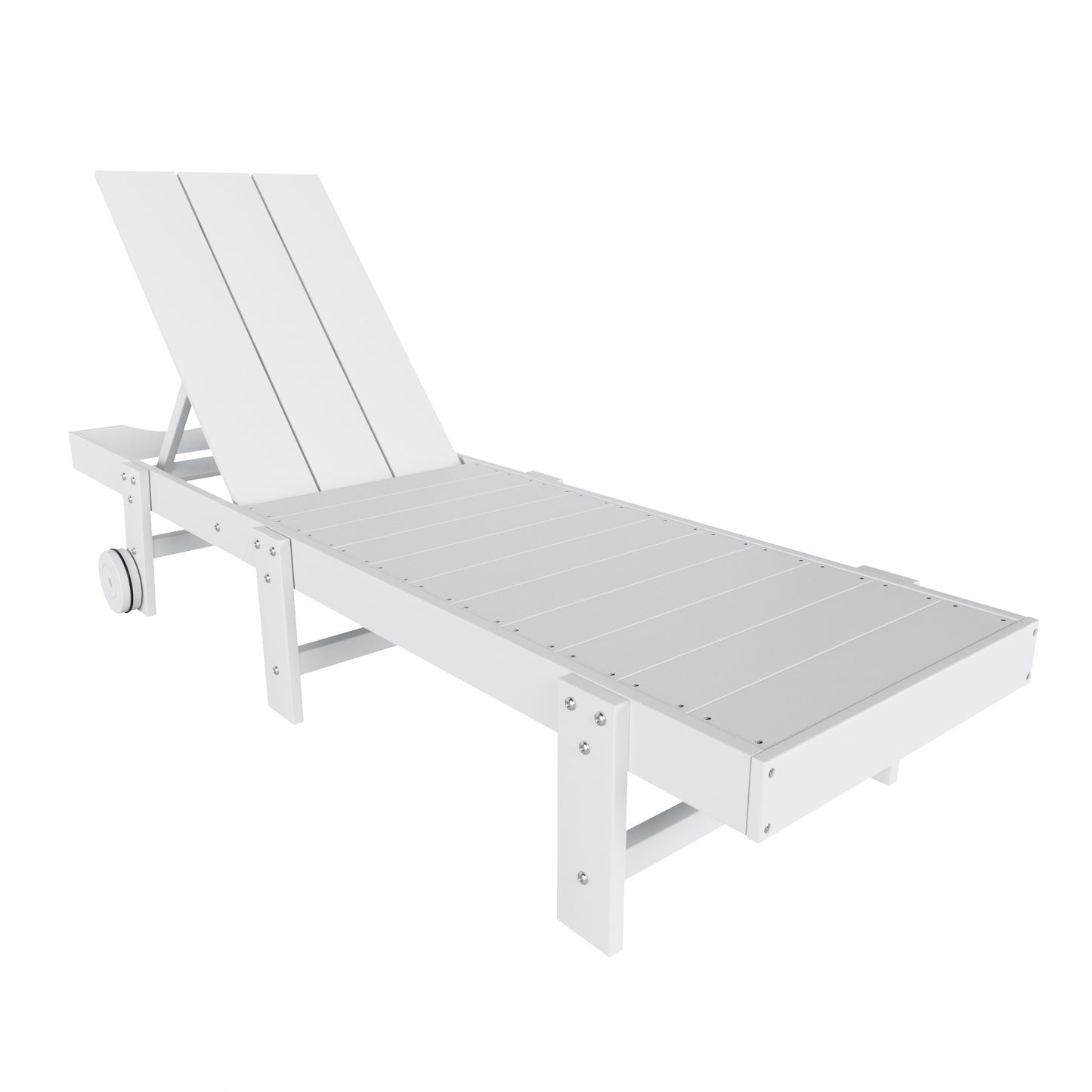Malibu Modern All-Weather Outdoor Reclining Sun Lounger With Wheels