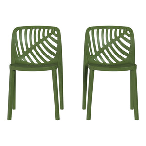 Patio Stacking Dining Side Chair (Set of 2)