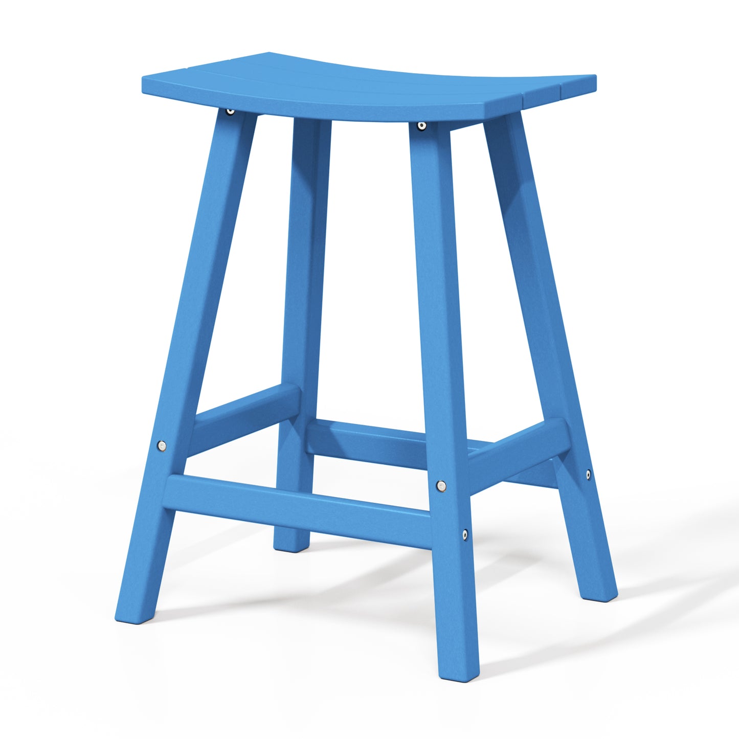Stockholm All-Weather Outdoor Saddle Counter Stool (24" Height)