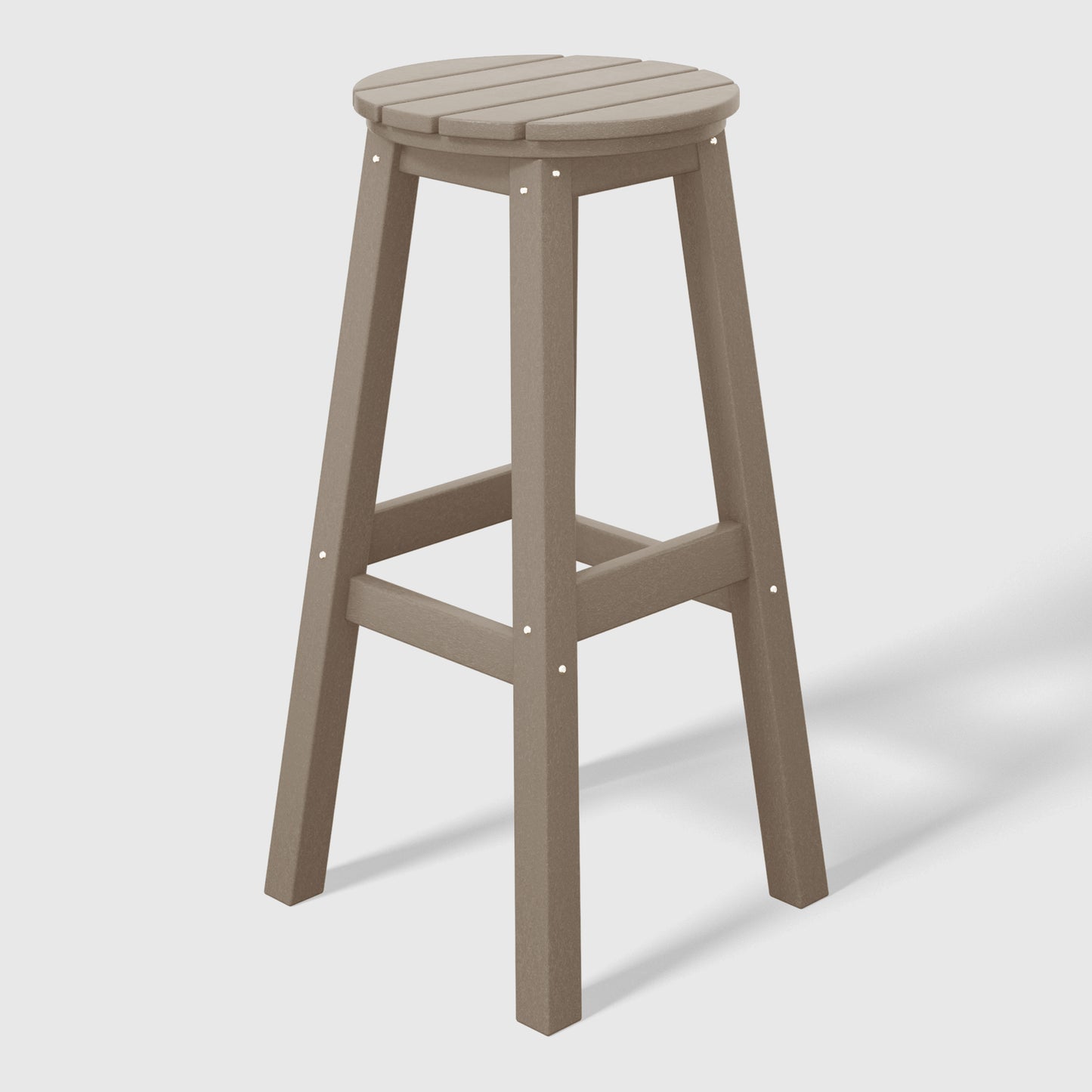 Stockholm All-Weather Outdoor Round Bar Stool (29" Height)
